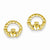 14k Yellow Gold Claddagh Post Earrings