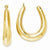 14k Yellow Gold Polished Hollow Hoop Earring Jackets