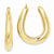 14k Yellow Gold Polished Hollow Hoop Earring Jackets