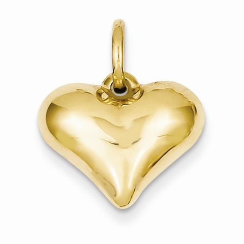 14k Gold Puffed Heart pendant, Lovely Pendants for Necklace