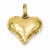 14k Gold Faceted Puffed Heart pendant, Classy Pendants for Necklace