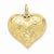 14k Gold Scrolled Puffed Heart pendant, Alluring Pendants for Necklace