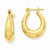 14k Yellow Gold Polished Oval Hollow Hoop Earrings