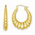14k Yellow Gold Polished Scalloped Hoop Earrings
