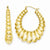 14k Yellow Gold Polished Scalloped Hoop Earrings