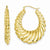 14k Yellow Gold Polished Scalloped Hoop Earrings