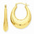 14k Yellow Gold Polished Hoop Earrings