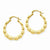 14k Yellow Gold Polished Bamboo Hoop Earrings