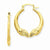 14k Yellow Gold Polished Ram Hoop Earrings