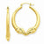 14k Yellow Gold Polished Ram Hoop Earrings