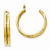 14k Yellow Gold Polished Double Hoop Earring Jackets