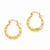 14k Yellow Gold Polished Bamboo Design Hollow Hoop Earrings