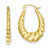 14k Yellow Gold Polished Twisted Hollow Hoop Earrings