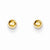 14k Yellow Gold Polished 3mm Ball Post Earrings