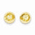 14k Yellow Gold Polished Diamond-Cut 9mm Button Post Earrings