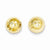 14k Yellow Gold Polished Diamond-Cut 10mm Button Post Earrings