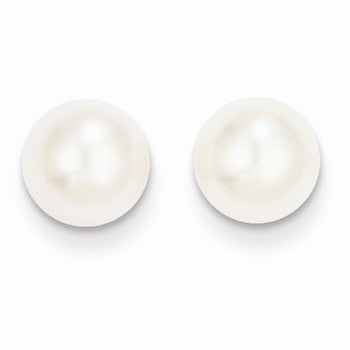 14k Yellow Gold 7.5mm Cultured Pearl Earrings