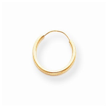 14k Yellow Gold Endless Hoop Earrings