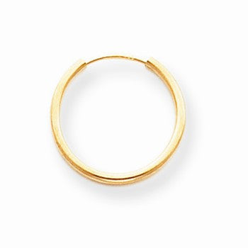14k Yellow Gold Endless Hoop Earrings