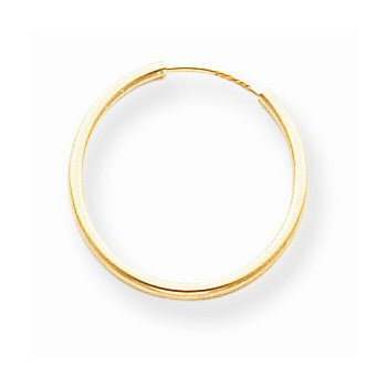 14k Yellow Gold Endless Hoop Earrings