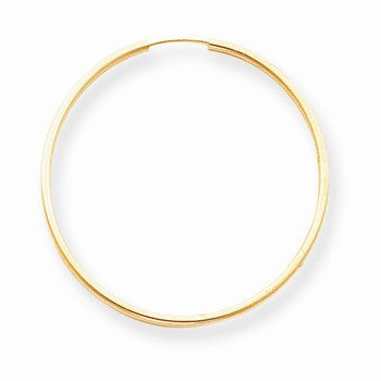 14k Yellow Gold Endless Hoop Earrings
