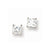 14k White Gold 5mm Square CZ Post Earrings