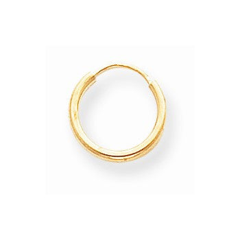 14k Yellow Gold Endless Hoop Earrings