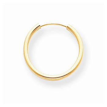 14k Yellow Gold Endless Hoop Earrings