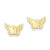 14k Yellow Gold Butterfly Post Earrings