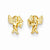 14k Yellow Gold Angel w/Bow Post Earring, Jewelry Earrings