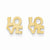 14k Yellow Gold LOVE Post Earring, Jewelry Earrings