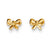 14k Yellow Gold Bow Post Earrings