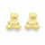 14k Yellow Gold Teddy Bear Post Earrings