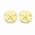 14k Yellow Gold S& Dollar Post Earrings