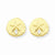 14k Yellow Gold S& Dollar Post Earrings