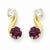 14k Yellow Gold Synthetic Amethyst (Feb) Post Earrings