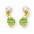 14k Yellow Gold Synthetic Peridot (Aug) Post Earrings
