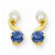 14k Yellow Gold Synthetic Sapphire (Sep) Post Earrings