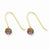 14k Yellow Gold Synthetic Amethyst (Feb) Dangle Earrings