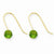 14k Yellow Gold Synthetic Peridot (Aug) Dangle Earrings