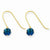 14k Yellow Gold Synthetic Blue Topaz (Dec) Dangle Earrings