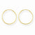 14k Yellow Gold 1mm Hoop Earrings