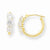 14k Yellow Gold CZ Hoop Earrings