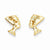 14k Yellow Gold Nefertiti Post Earrings