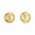 14k Yellow Gold Puffed Round Post Earrings