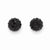 14k Yellow Gold 6mm Black Crystal Post Earrings