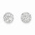 14k Yellow Gold 8mm Clear Crystal Post Earrings