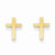 14k Yellow Gold Cross Post Earrings
