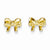 14k Yellow Gold Bow Post Earrings