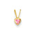 14k Gold Madi K Pink CZ Heart Pendant, Pendants for Necklace